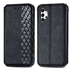 Funda de Cuero Cartera con Soporte Carcasa S01D para Samsung Galaxy A32 5G Negro