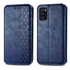 Funda de Cuero Cartera con Soporte Carcasa S01D para Samsung Galaxy A41 Azul