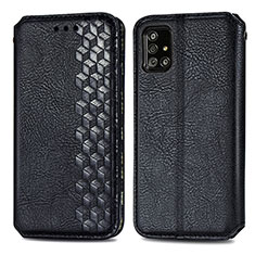 Funda de Cuero Cartera con Soporte Carcasa S01D para Samsung Galaxy A51 5G Negro