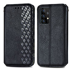 Funda de Cuero Cartera con Soporte Carcasa S01D para Samsung Galaxy A52 5G Negro