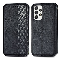 Funda de Cuero Cartera con Soporte Carcasa S01D para Samsung Galaxy A53 5G Negro