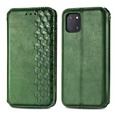 Funda de Cuero Cartera con Soporte Carcasa S01D para Samsung Galaxy A81 Verde