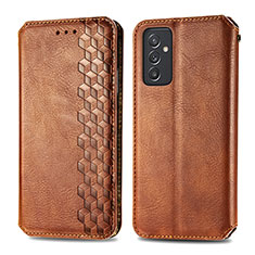 Funda de Cuero Cartera con Soporte Carcasa S01D para Samsung Galaxy A82 5G Marron