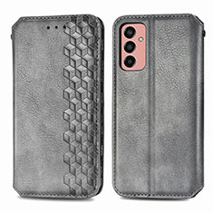 Funda de Cuero Cartera con Soporte Carcasa S01D para Samsung Galaxy F13 4G Gris