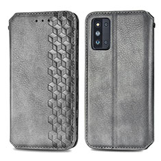 Funda de Cuero Cartera con Soporte Carcasa S01D para Samsung Galaxy F52 5G Gris