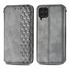 Funda de Cuero Cartera con Soporte Carcasa S01D para Samsung Galaxy F62 5G Gris