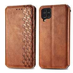 Funda de Cuero Cartera con Soporte Carcasa S01D para Samsung Galaxy F62 5G Marron