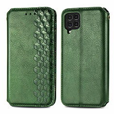 Funda de Cuero Cartera con Soporte Carcasa S01D para Samsung Galaxy F62 5G Verde