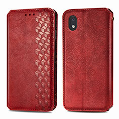 Funda de Cuero Cartera con Soporte Carcasa S01D para Samsung Galaxy M01 Core Rojo