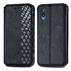 Funda de Cuero Cartera con Soporte Carcasa S01D para Samsung Galaxy M02 Negro