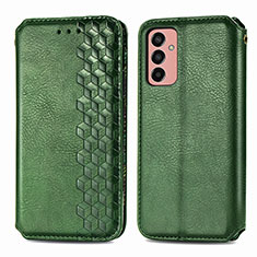 Funda de Cuero Cartera con Soporte Carcasa S01D para Samsung Galaxy M13 4G Verde