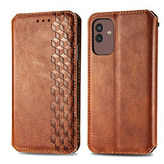 Funda de Cuero Cartera con Soporte Carcasa S01D para Samsung Galaxy M13 5G Marron