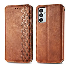 Funda de Cuero Cartera con Soporte Carcasa S01D para Samsung Galaxy M23 5G Marron