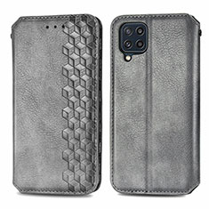 Funda de Cuero Cartera con Soporte Carcasa S01D para Samsung Galaxy M32 4G Gris