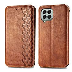 Funda de Cuero Cartera con Soporte Carcasa S01D para Samsung Galaxy M33 5G Marron