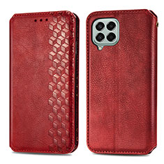 Funda de Cuero Cartera con Soporte Carcasa S01D para Samsung Galaxy M33 5G Rojo