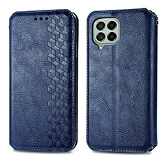 Funda de Cuero Cartera con Soporte Carcasa S01D para Samsung Galaxy M53 5G Azul