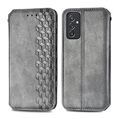 Funda de Cuero Cartera con Soporte Carcasa S01D para Samsung Galaxy M54 5G Gris