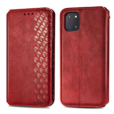 Funda de Cuero Cartera con Soporte Carcasa S01D para Samsung Galaxy Note 10 Lite Rojo