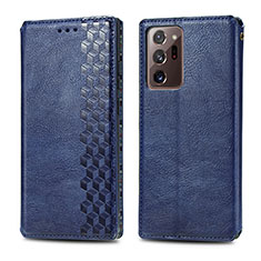 Funda de Cuero Cartera con Soporte Carcasa S01D para Samsung Galaxy Note 20 Ultra 5G Azul