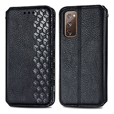 Funda de Cuero Cartera con Soporte Carcasa S01D para Samsung Galaxy S20 FE 4G Negro