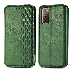 Funda de Cuero Cartera con Soporte Carcasa S01D para Samsung Galaxy S20 FE 4G Verde