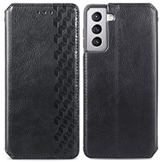 Funda de Cuero Cartera con Soporte Carcasa S01D para Samsung Galaxy S25 Plus 5G Negro