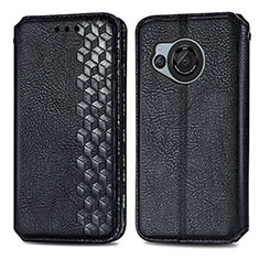 Funda de Cuero Cartera con Soporte Carcasa S01D para Sharp Aquos R8s Negro