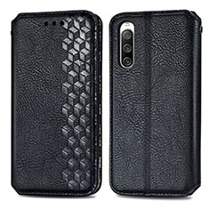 Funda de Cuero Cartera con Soporte Carcasa S01D para Sony Xperia 10 IV Negro