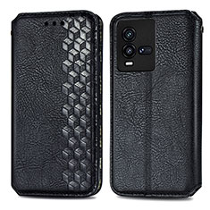 Funda de Cuero Cartera con Soporte Carcasa S01D para Vivo iQOO 10 5G Negro