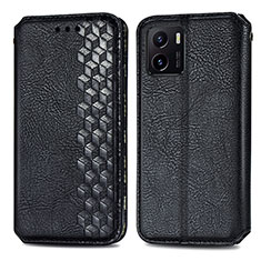 Funda de Cuero Cartera con Soporte Carcasa S01D para Vivo iQOO U5x Negro