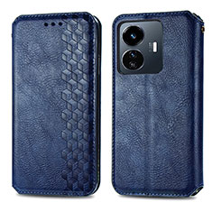 Funda de Cuero Cartera con Soporte Carcasa S01D para Vivo iQOO Z6 Lite 5G Azul