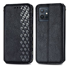 Funda de Cuero Cartera con Soporte Carcasa S01D para Vivo Y30 5G Negro