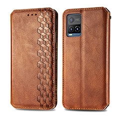 Funda de Cuero Cartera con Soporte Carcasa S01D para Vivo Y32 4G Marron