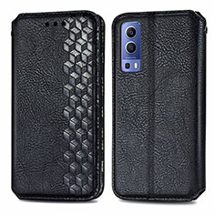 Funda de Cuero Cartera con Soporte Carcasa S01D para Vivo Y72 5G Negro