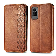 Funda de Cuero Cartera con Soporte Carcasa S01D para Xiaomi Civi 1S 5G Marron