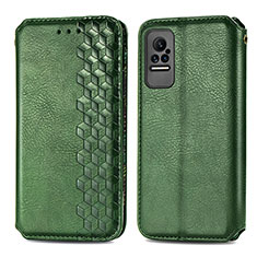 Funda de Cuero Cartera con Soporte Carcasa S01D para Xiaomi Civi 1S 5G Verde