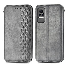 Funda de Cuero Cartera con Soporte Carcasa S01D para Xiaomi Civi 5G Gris