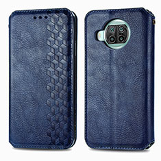 Funda de Cuero Cartera con Soporte Carcasa S01D para Xiaomi Mi 10i 5G Azul