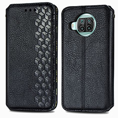 Funda de Cuero Cartera con Soporte Carcasa S01D para Xiaomi Mi 10i 5G Negro