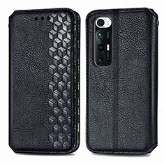 Funda de Cuero Cartera con Soporte Carcasa S01D para Xiaomi Mi 10S 5G Negro