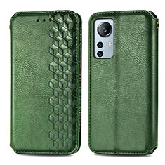 Funda de Cuero Cartera con Soporte Carcasa S01D para Xiaomi Mi 12S 5G Verde