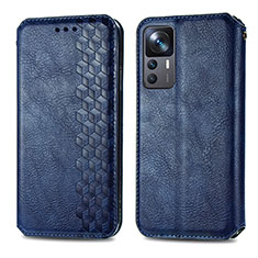 Funda de Cuero Cartera con Soporte Carcasa S01D para Xiaomi Mi 12T Pro 5G Azul