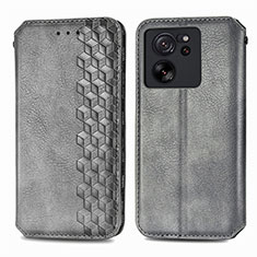 Funda de Cuero Cartera con Soporte Carcasa S01D para Xiaomi Mi 13T 5G Gris