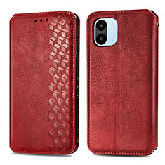 Funda de Cuero Cartera con Soporte Carcasa S01D para Xiaomi Poco C51 Rojo