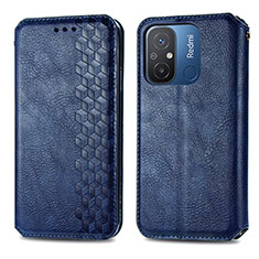 Funda de Cuero Cartera con Soporte Carcasa S01D para Xiaomi Poco C55 Azul