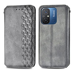 Funda de Cuero Cartera con Soporte Carcasa S01D para Xiaomi Poco C55 Gris