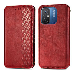 Funda de Cuero Cartera con Soporte Carcasa S01D para Xiaomi Poco C55 Rojo