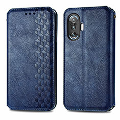 Funda de Cuero Cartera con Soporte Carcasa S01D para Xiaomi Poco F3 GT 5G Azul