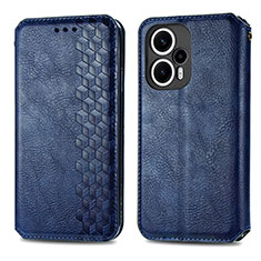 Funda de Cuero Cartera con Soporte Carcasa S01D para Xiaomi Poco F5 5G Azul